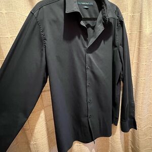 Perry Ellis Men's Navy Long-Sleeve Dress Shirt